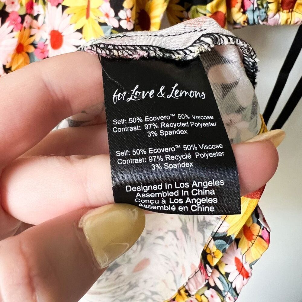 New For Love & Lemons Sylvia Puff Sleeve Mini Dress Size S - Picture 14 of 15